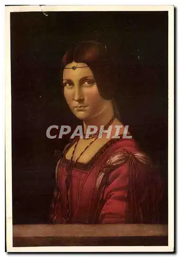 Ansichtskarte AK Portrait Presume De Lucrezia Crivelli Leonard de Vinci Musee du Louvre Paris
