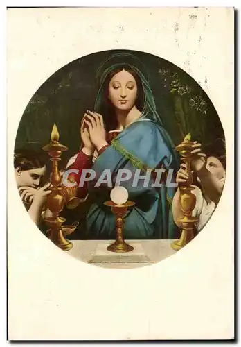 Cartes postales La Vierge A L&#39Ostie Musee du Louvre Paris