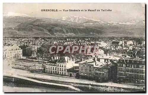 Ansichtskarte AK Grenoble Vue Generale et le Massif de Taillefer