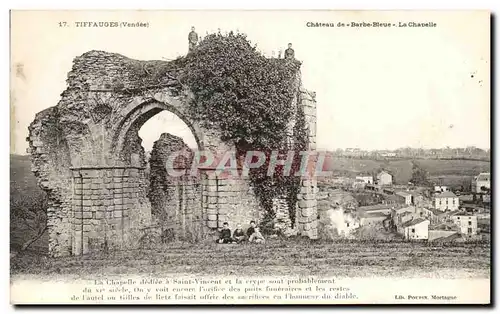 Cartes postales Tiffauges chateau De Barbe Bleue La Chapelle Enfants