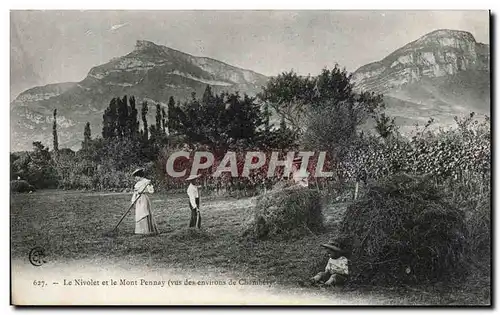 Ansichtskarte AK Le Nivolet Et Le Mont Pennay Vus des environs de Chambery Dans les champs