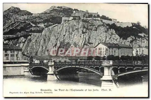 Cartes postales Grenoble Le Pont de I&#39Esplanade et les forts