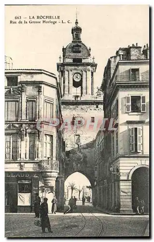 Cartes postales La Rochelle Rue de la Grosse Horloge