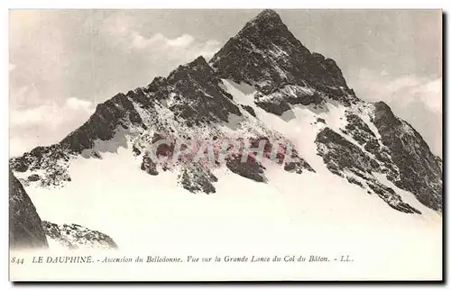 Ansichtskarte AK Le Dauphine Ascension du belledonne Vue sur la Grande Lance du Col du BAton