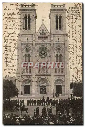 Ansichtskarte AK Nantes La basilique de St Donation Obseques General Briois