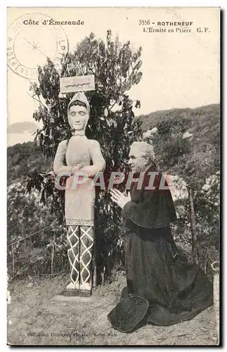 Cartes postales Cote D&#39Emeraude Rotheneuf L&#39Ermite En priere