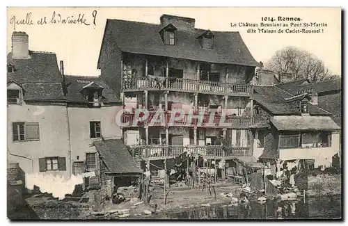 Ansichtskarte AK Rennes Le Chateau Branlant au Pont St Martin dite Maison de Cadet Roussel