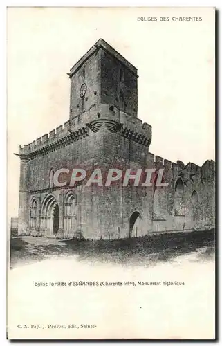 Ansichtskarte AK Eglise Des Charentes Eglise Fortifiee d&#39Esnandes Monument historique