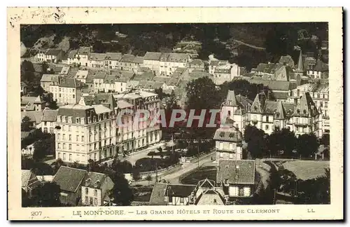 Cartes postales Le Mont Dore Les Grandes Hotels Et Route De Clermont