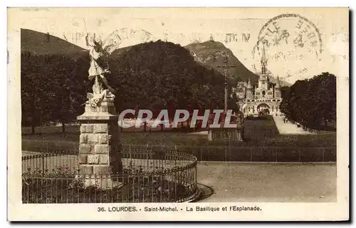 Cartes postales Lourdes Saint Michel La Basilique Et l&#39Esplanade