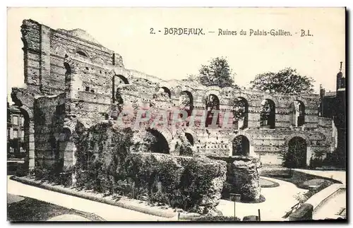 Cartes postales Bordeaux Ruines du Palais Gallien