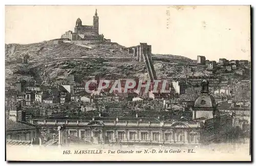 Cartes postales Marseille Vue Generale Sur ND De La Garde