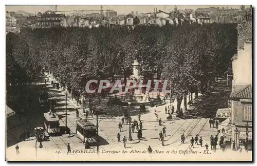 Ansichtskarte AK Marseille Carrefour Des Allees De Meilhan et Des Capucines