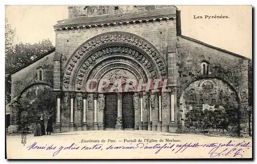 Cartes postales Les Pyrenees Environs De Pau Portail De l'Eglise De Morlaas