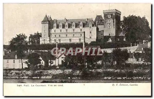 Cartes postales Pau Le Chateau Vue De Cote