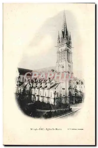 Cartes postales Pau Eglise St Martin