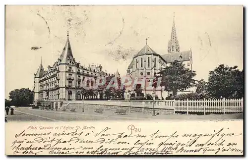 Cartes postales Pau Hotel Gassion Et l&#39Eglise St Martin