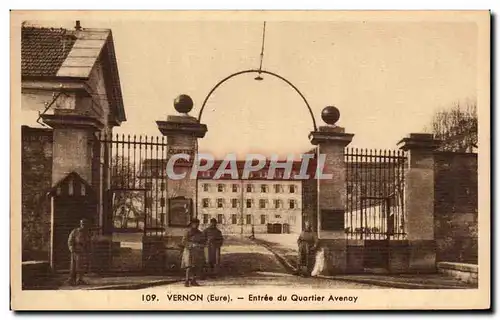 Cartes postales Vernon Entree du Quartier Avenay Militaria