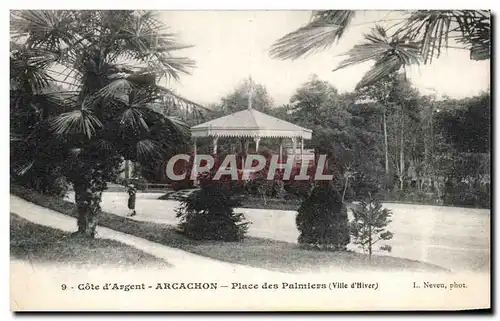 Ansichtskarte AK Arcachon Place des Palmiers