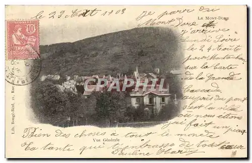 Cartes postales Le Mont Dore Vue Generale