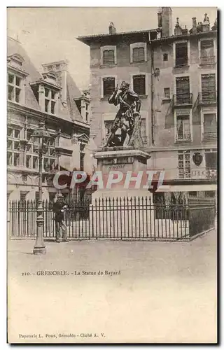 Ansichtskarte AK Grenoble La Statue De Bayard