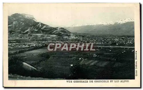 Cartes postales Vue Generale De Granoble Et Les Alpes