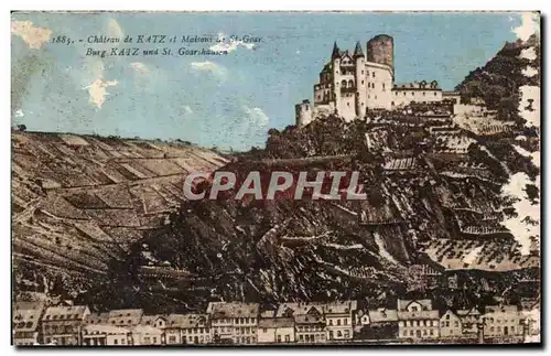 Cartes postales Chateau De Katz Et maisons St Goar