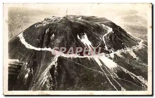 Cartes postales Le Sommet du puy de Dome et sa route automobile vus d&#39avoin