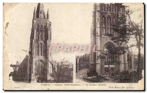 Cartes postales Ypres Eglise Saint Jacques