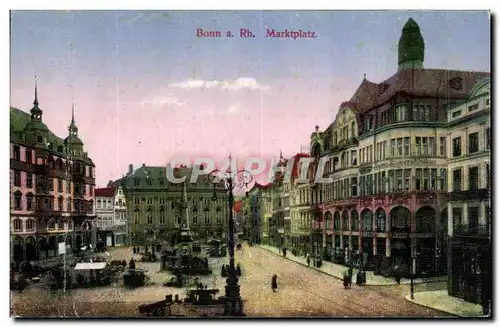 Ansichtskarte AK Bonn a Rh Marktplatz