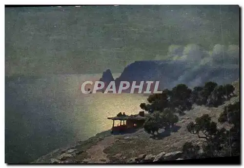 Cartes postales Crimee Ukraine Le Roche Violent au clair de lune