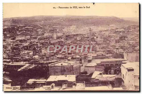 Cartes postales Panorama de Fez vers le Sud Maroc