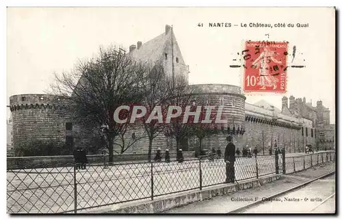 Ansichtskarte AK Nantes Le Chateau cote du Quai