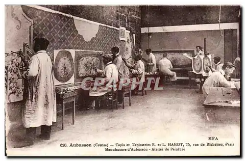 Cartes postales Aubusson Tapis et Tapisseries Hamot Atelier de peinture TOP