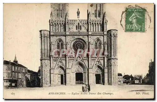 Ansichtskarte AK Avranches Eglise Notre Dame Des Champs