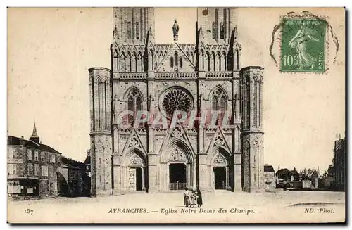 Cartes postales Avranches Eglise Notre Dame Des Champs