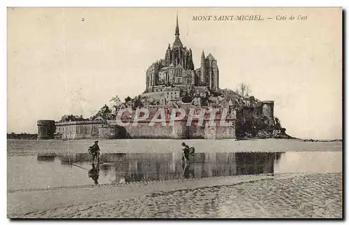 Cartes postales Le Mont Saint Michel Cote sud l'est pecheurs