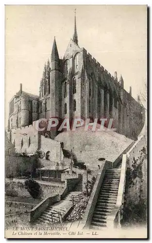 Cartes postales Le Mont Saint Michel Le Chateau et la Merveille Cote Est