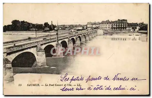 Cartes postales Saumur Le Pont Cessart et l&#39Ile