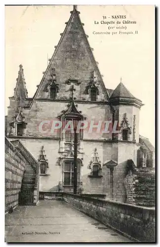 Cartes postales Nantes Le Chapelle du Chateau Construite par Francois II