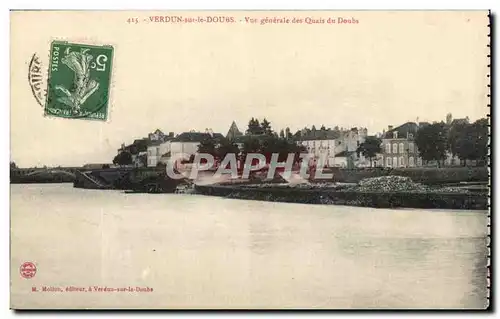 Ansichtskarte AK Verdun sur le Doubs Vue Generale des Quais du Doubs