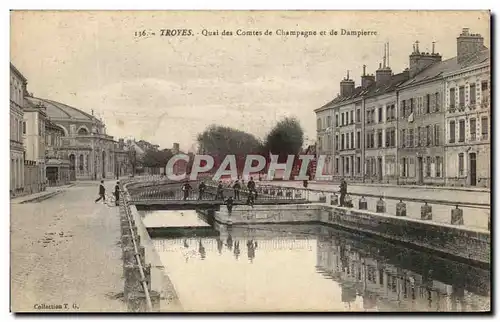 Cartes postales Troyes Quai des Comtes de Champagne et de Dampierre