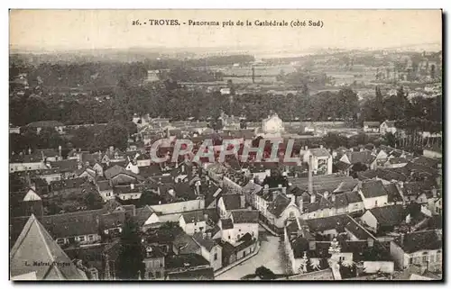 Cartes postales Troyes Panorama pris de la Cathedrale