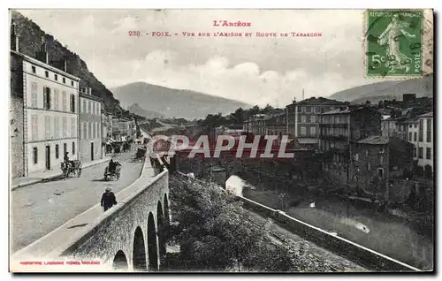 Cartes postales Foix Vue Sur L&#39Ariege Et Route De Tarascon