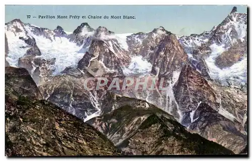 Cartes postales Pavillon Mont Frety et Chaine du Mont Blanc