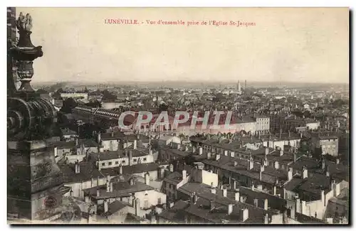 Cartes postales Luneville Vue d&#39ensemble prise de I&#39Eglise St Jacques