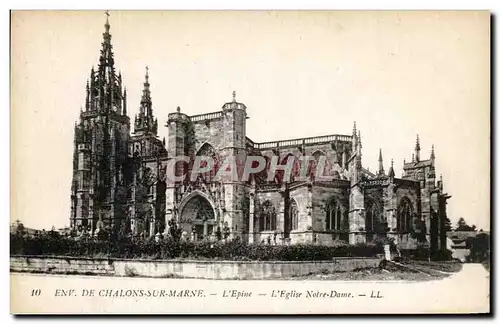 Cartes postales Chalons sur Marne L&#39Epine L&#39Eglise Notre Dame