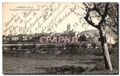 Ansichtskarte AK Dormans Vue Generale et Route de Vincelles