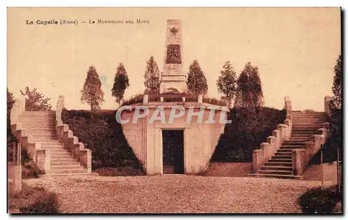 Cartes postales La Capelle Le Monument Aux Morts Militaria