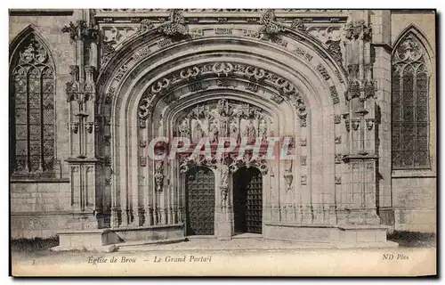 Cartes postales Eglise De Brou Le Grand Portail